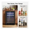 EditionSANI-simzlife-br012-150bl-12818808-03 SIMZLIFE BR012-150BL — Dual-Zone Wine and Beverage Cooler, 30 Bottles and 63 Cans — Black