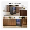 EditionSANI-simzlife-br012-150bl-12818808-05 SIMZLIFE BR012-150BL — Dual-Zone Wine and Beverage Cooler, 30 Bottles and 63 Cans — Black