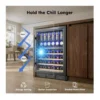 EditionSANI-simzlife-br012-150bl-12818808-06 SIMZLIFE BR012-150BL — Dual-Zone Wine and Beverage Cooler, 30 Bottles and 63 Cans — Black