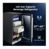 EditionSANI-simzlife-bru-03-11097900-02 SIMZLIFE BRU-03 — 130-Can 15-Inch Built-In Beverage Refrigerator — Silver