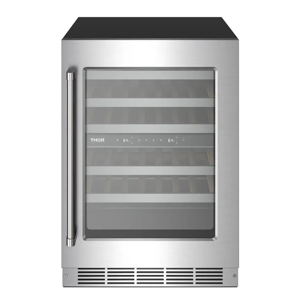 EditionSANI-thor-kitchen-twc24ud-6637702-manufacturer-01 Thor Kitchen TWC24UD — 46-Bottle 24-Inch Dual-Zone Wine Cooler — Stainless Steel