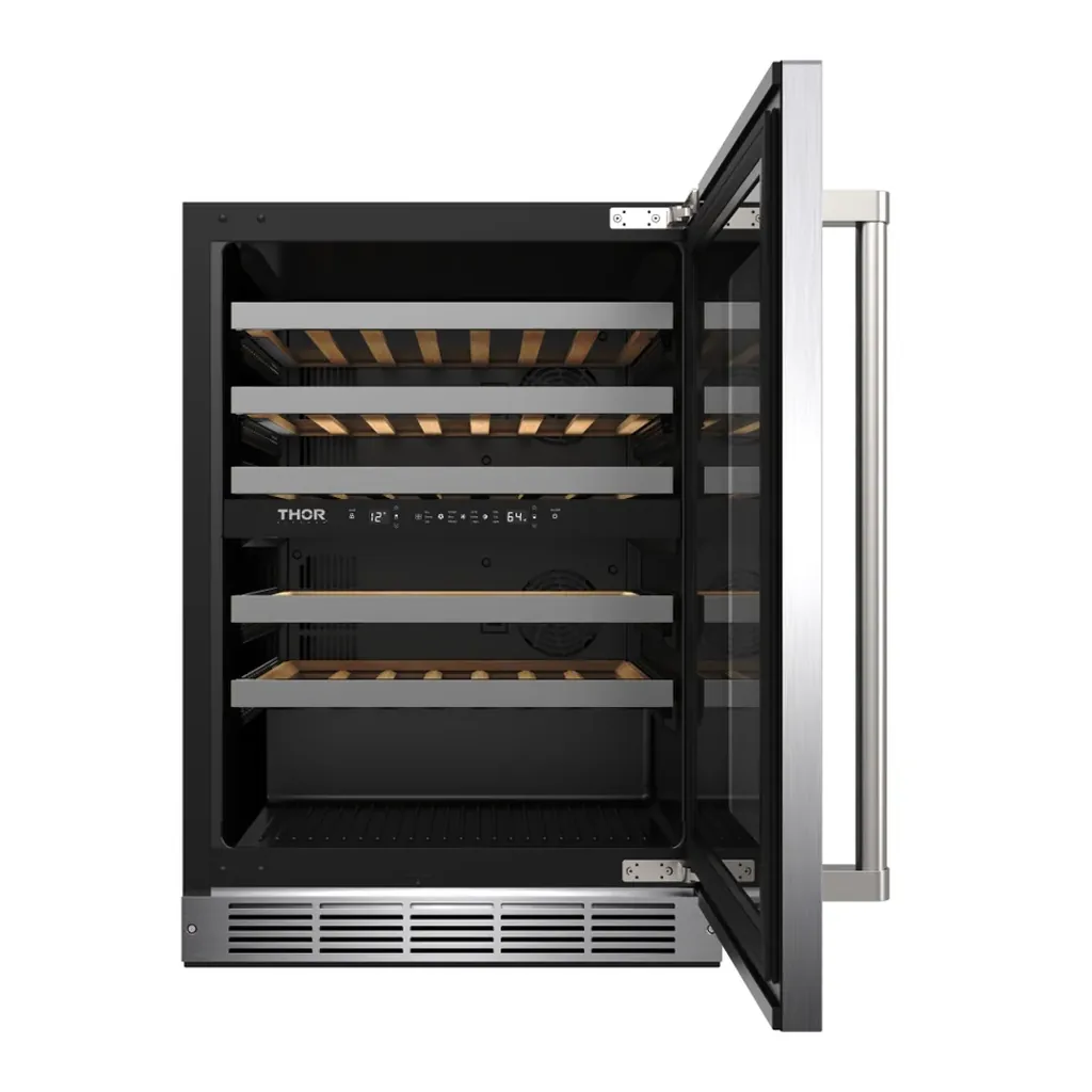 EditionSANI-thor-kitchen-twc24ud-6637702-manufacturer-02 Thor Kitchen TWC24UD — 46-Bottle 24-Inch Dual-Zone Wine Cooler — Stainless Steel