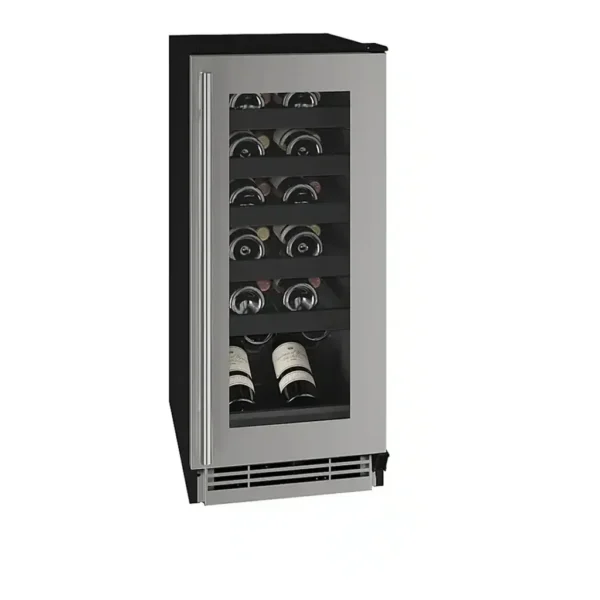 EditionSANI-u-line-uhwc115-sg01a-6444469-01 U-Line UHWC115-SG01A — 1 Class 24-Bottle 15-Inch Wine Refrigerator with Convection Cooling — Stainless Steel