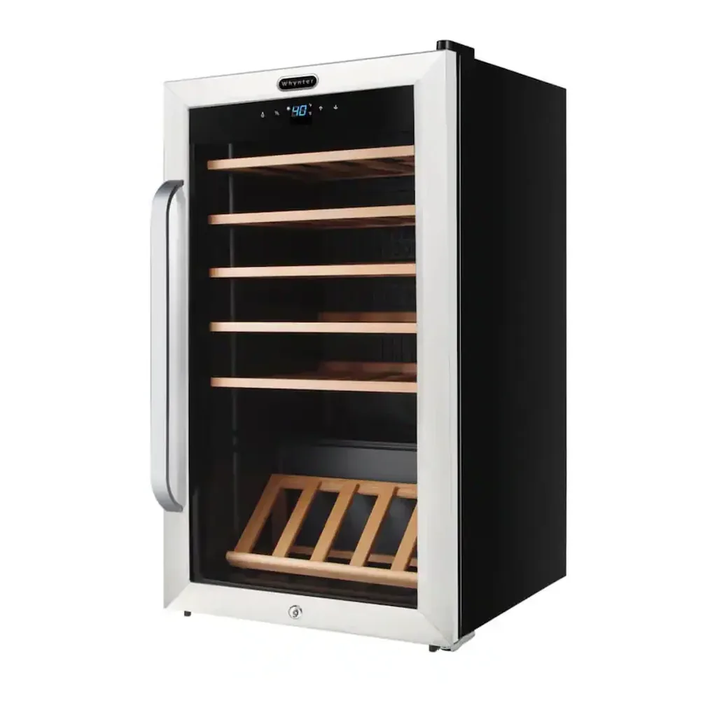 EditionSANI-whynter-fwc-341ts-12240645-03 Whynter FWC-341TS — 34-Bottle Freestanding Wine Refrigerator with Display Shelf — Stainless Steel