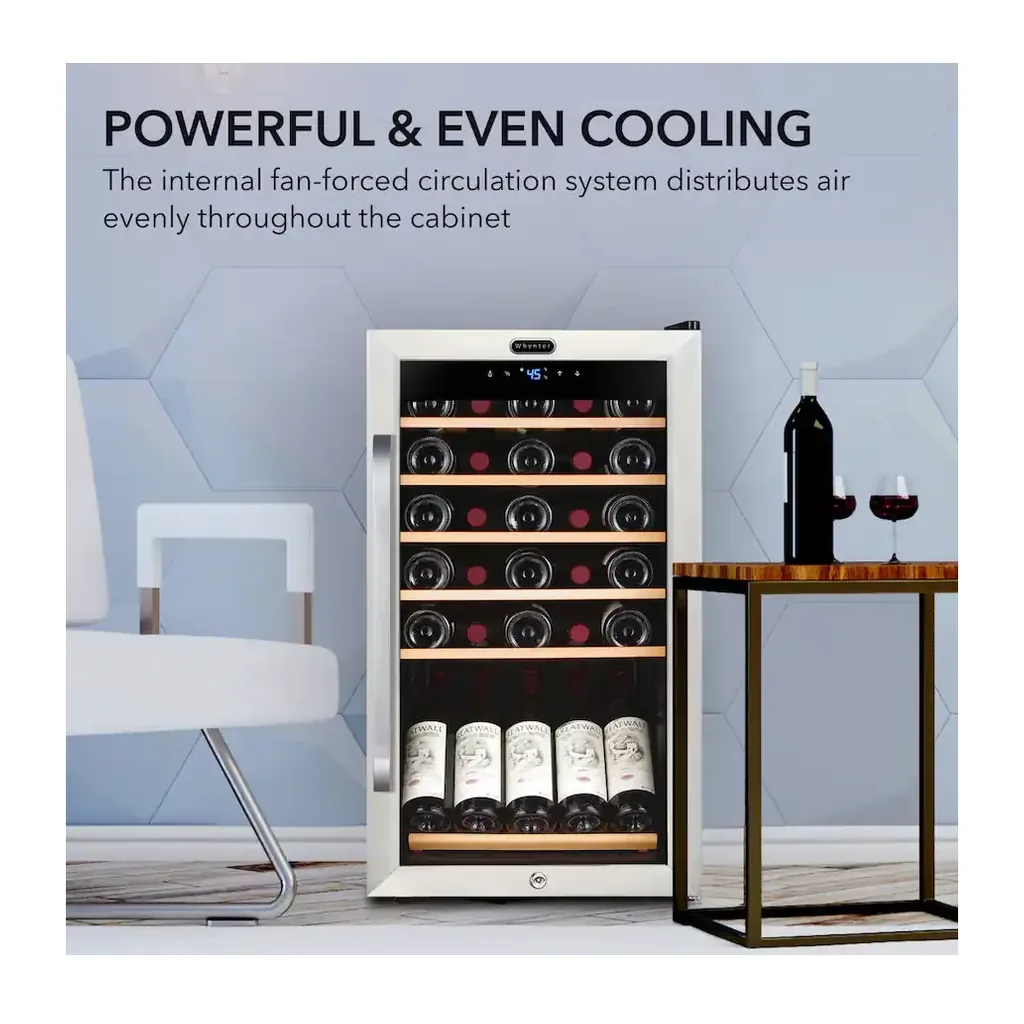 EditionSANI-whynter-fwc-341ts-12240645-05 Whynter FWC-341TS — 34-Bottle Freestanding Wine Refrigerator with Display Shelf — Stainless Steel
