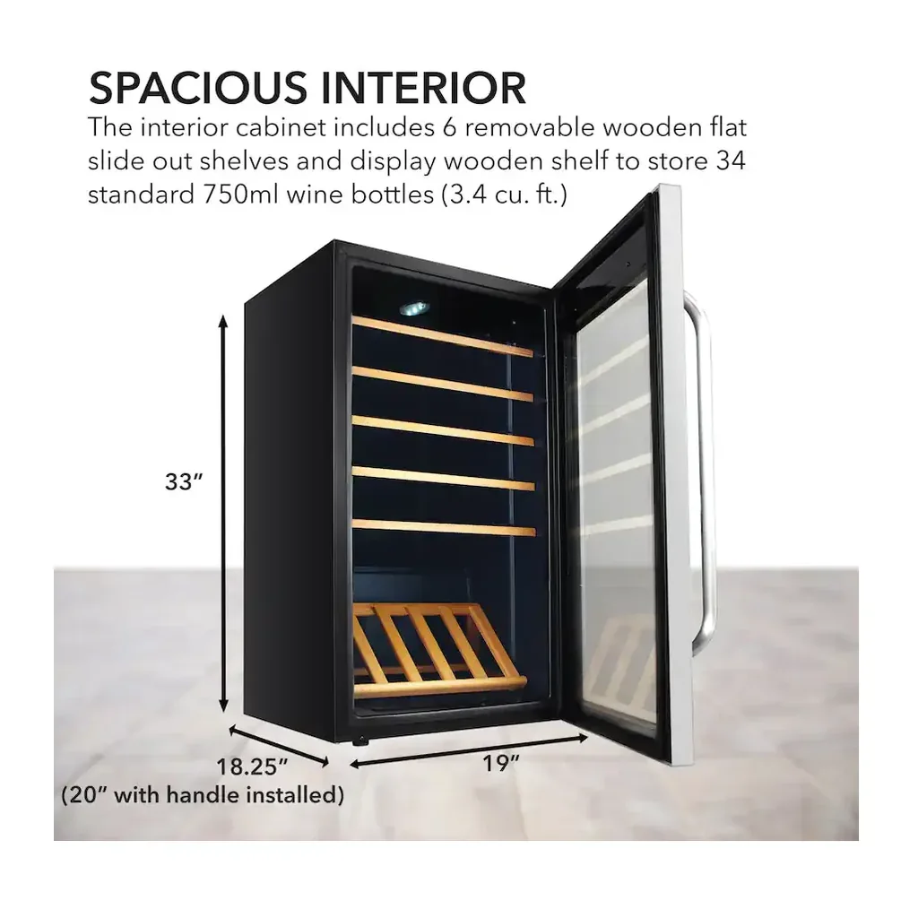 EditionSANI-whynter-fwc-341ts-12240645-06 Whynter FWC-341TS — 34-Bottle Freestanding Wine Refrigerator with Display Shelf — Stainless Steel