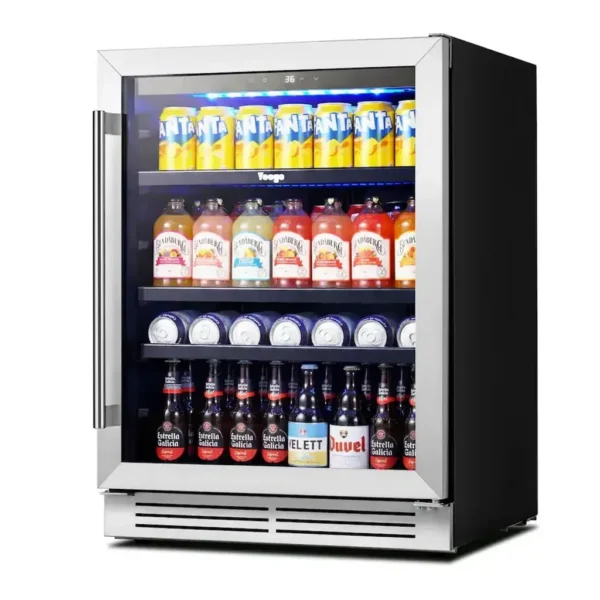 EditionSANI-yeego-bb-yg-bs24-23us-1-11914818-01 Yeego BB-YG-BS24-23US-1 — 180-Can 24-Inch Built-In Beverage Refrigerator — Stainless Steel