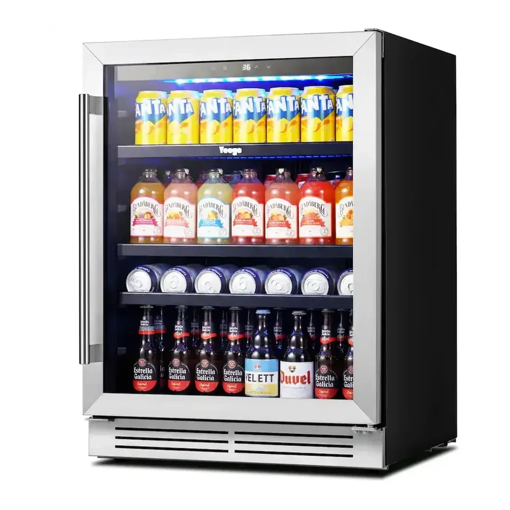 EditionSANI-yeego-bb-yg-bs24-23us-1-11914818-01 Yeego BB-YG-BS24-23US-1 — 180-Can 24-Inch Built-In Beverage Refrigerator — Stainless Steel