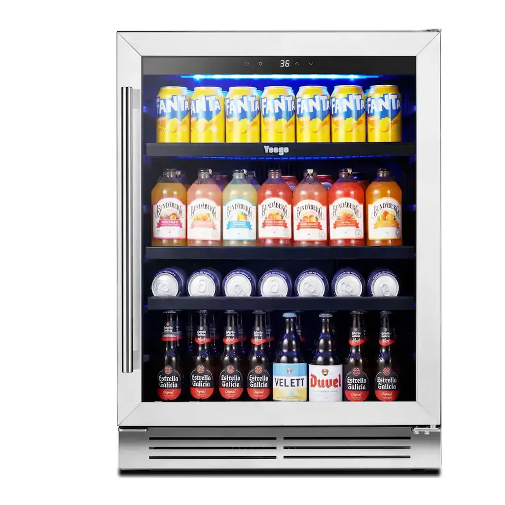EditionSANI-yeego-bb-yg-bs24-23us-1-11914818-02-verified Yeego BB-YG-BS24-23US-1 — 180-Can 24-Inch Built-In Beverage Refrigerator — Stainless Steel