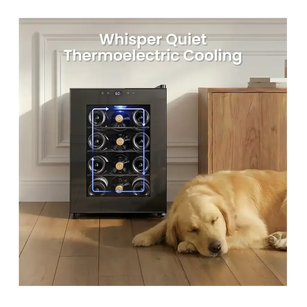 EditionSANI-yeego-mj-yg-cw-33fd-12831905-06 Yeego MJ-YG-CW-33FD — 12-Bottle Freestanding Thermoelectric Wine Refrigerator — Black