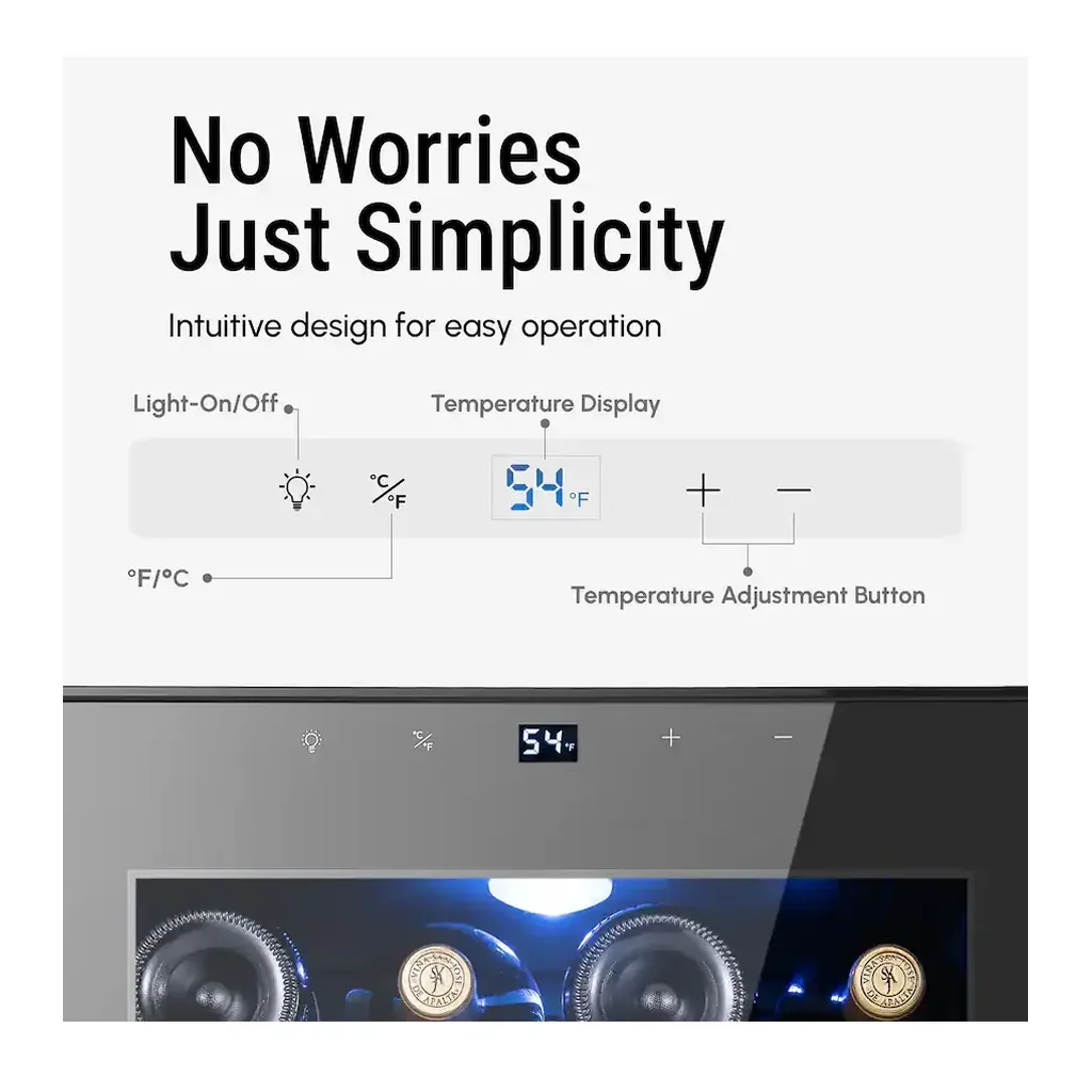 EditionSANI-yeego-mj-yg-wsjc88-25us-12827613-06 Yeego MJ-YG-WSJC88-25US — 28-Bottle Freestanding Compressor Wine Refrigerator — Black