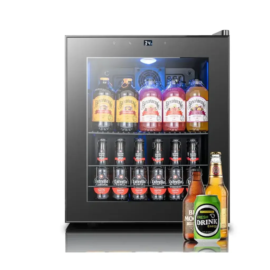 EditionSANI-yeego-qq-yg-bsjc46-25us-12701351-01 Yeego QQ-YG-BSJC46-25US — 65-Can Freestanding Beverage Refrigerator — Black