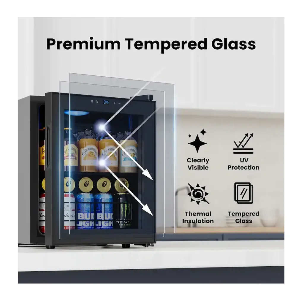 EditionSANI-yeego-qq-yg-bsjc46-25us-12701351-05 Yeego QQ-YG-BSJC46-25US — 65-Can Freestanding Beverage Refrigerator — Black