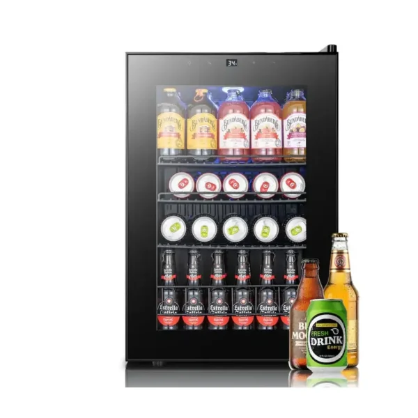 EditionSANI-yeego-qq-yg-bsjc62-25us-12701339-01 Yeego QQ-YG-BSJC62-25US — 85-Can Freestanding Beverage Refrigerator — Black