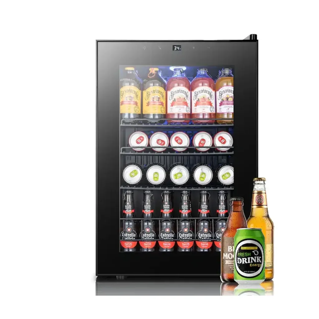EditionSANI-yeego-qq-yg-bsjc62-25us-12701339-01 Yeego QQ-YG-BSJC62-25US — 85-Can Freestanding Beverage Refrigerator — Black