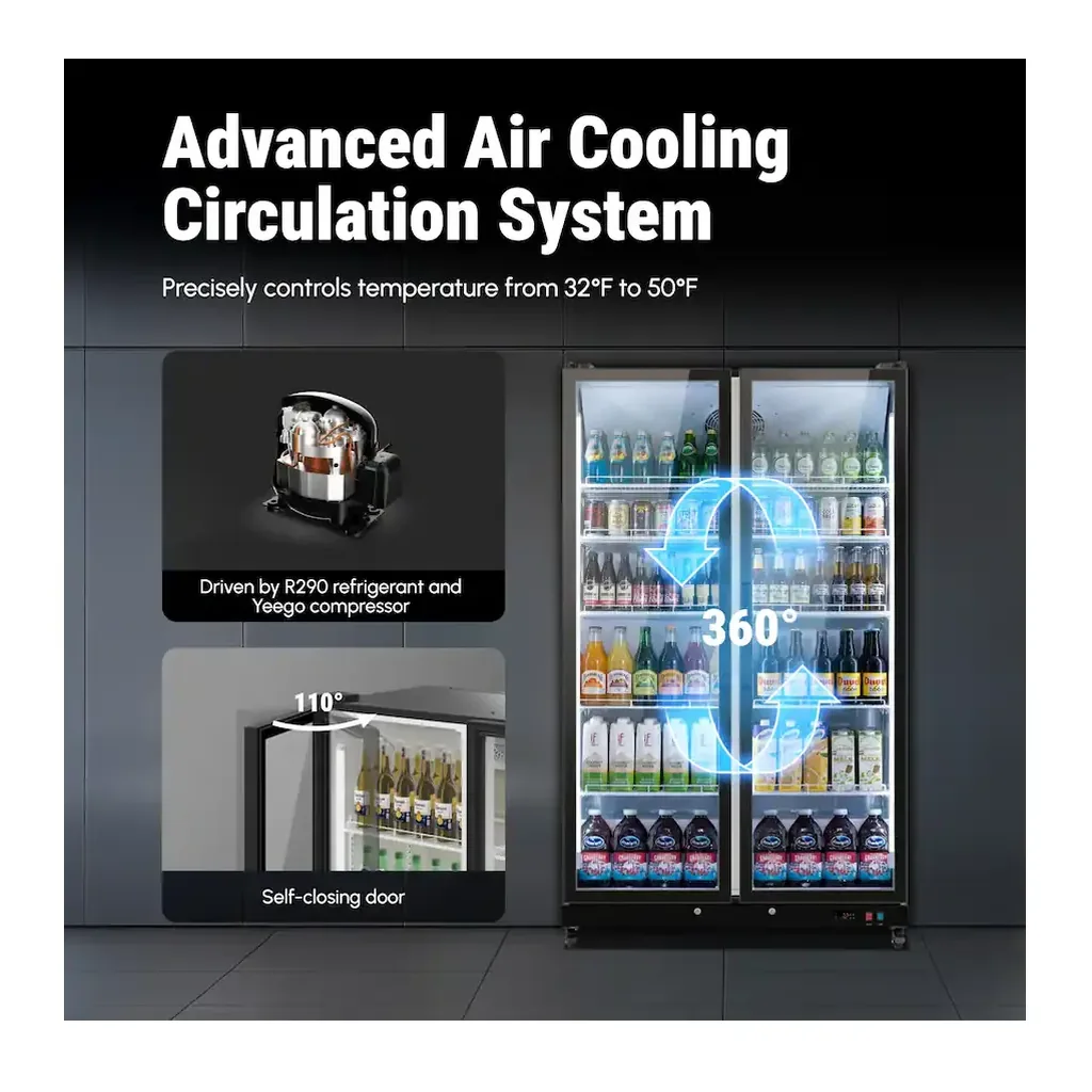 EditionSANI-yeego-qq-yg-sc-760fc-12701346-04 Yeego QQ-YG-SC-760FC — 27.12 Cu. Ft. Commercial Merchandiser Refrigerator — Black