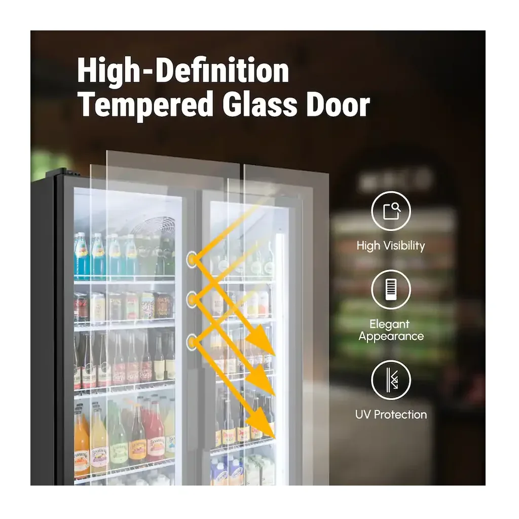 EditionSANI-yeego-qq-yg-sc-760fc-12701346-06 Yeego QQ-YG-SC-760FC — 27.12 Cu. Ft. Commercial Merchandiser Refrigerator — Black