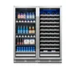 EditionSANI-yeego-yg-bs275-ws275-11121184-01 Yeego YG-BS275+WS275 — Wine and Beverage Refrigerator Bundle, 89 Bottles and 238 Cans — Silver