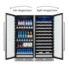 EditionSANI-yeego-yg-bs275-ws275-11121184-03 Yeego YG-BS275+WS275 — Wine and Beverage Refrigerator Bundle, 89 Bottles and 238 Cans — Silver