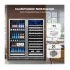 EditionSANI-yeego-yg-bs275-ws275-11121184-05 Yeego YG-BS275+WS275 — Wine and Beverage Refrigerator Bundle, 89 Bottles and 238 Cans — Silver