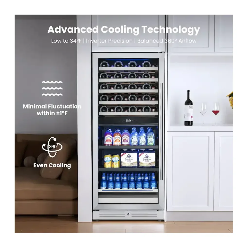 EditionSANI-yeego-yg-bs275l-23us-12039553-03 Yeego YG-BS275L-23US — 238-Can 24-Inch Beverage Refrigerator — Silver