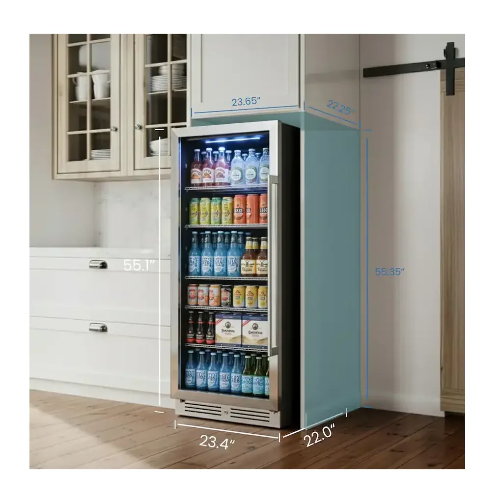 EditionSANI-yeego-yg-bs275l-23us-12039553-05 Yeego YG-BS275L-23US — 238-Can 24-Inch Beverage Refrigerator — Silver