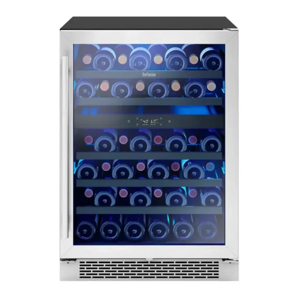 EditionSANI-zephyr-bwn24c02ag-6499401-01 Zephyr BWN24C02AG — Brisas 46-Bottle Dual-Zone Wine Cooler — Stainless Steel/Glass