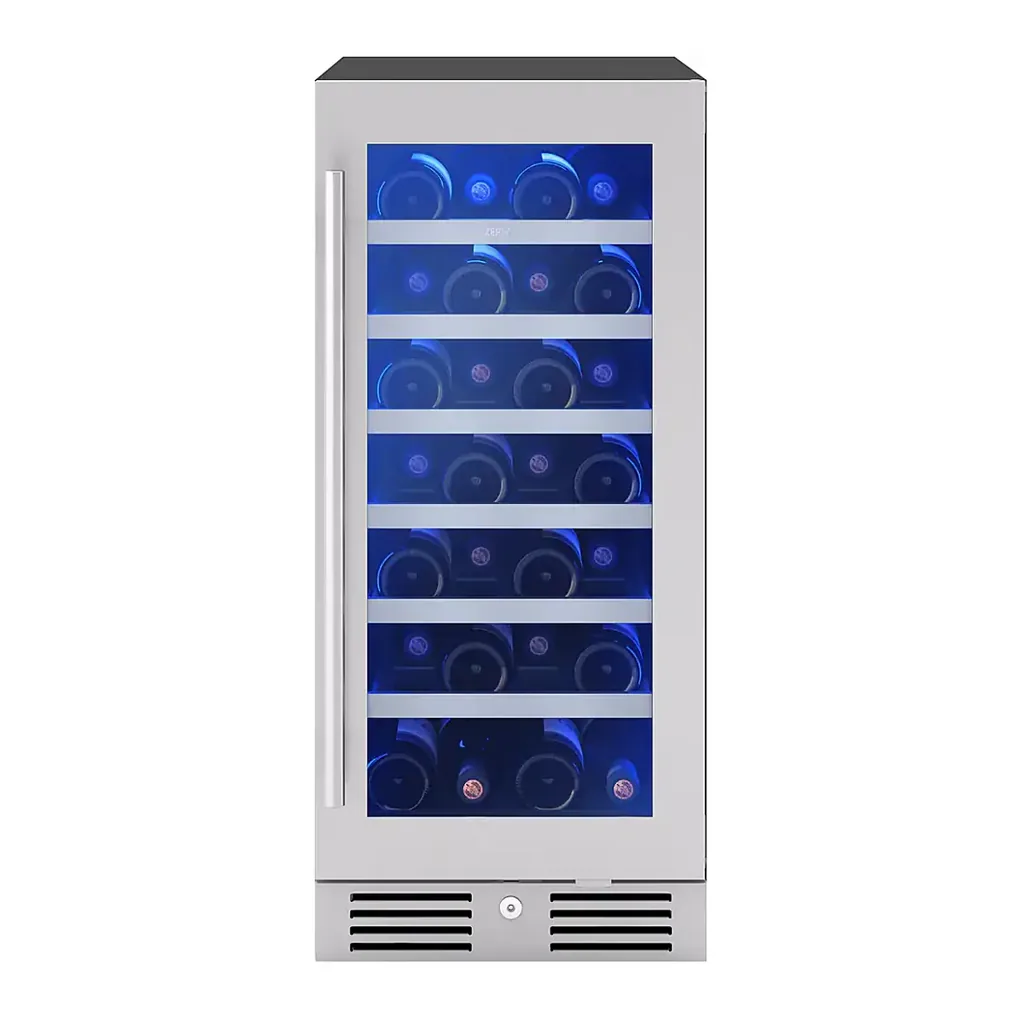EditionSANI-zephyr-prw15c01cg-6549865-01 Zephyr PRW15C01CG — Presrv 15-Inch 27-Bottle Single-Zone Wine Cooler — Stainless Steel/Glass