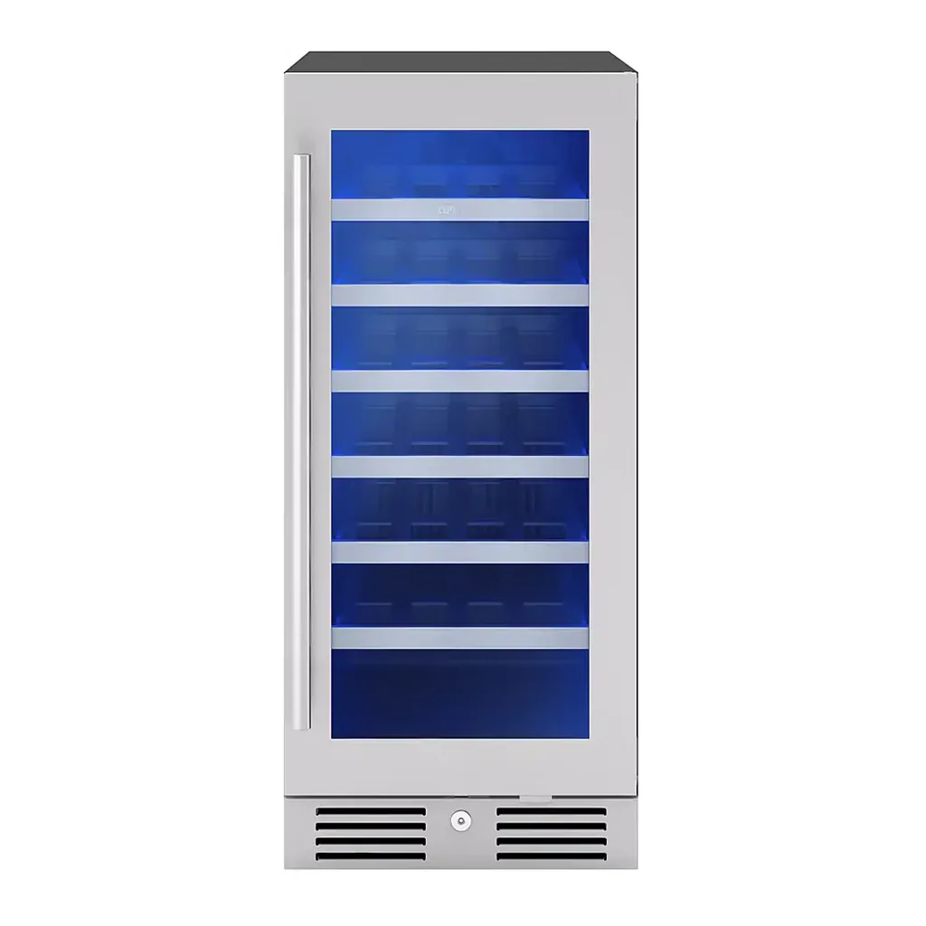 EditionSANI-zephyr-prw15c01cg-6549865-02 Zephyr PRW15C01CG — Presrv 15-Inch 27-Bottle Single-Zone Wine Cooler — Stainless Steel/Glass