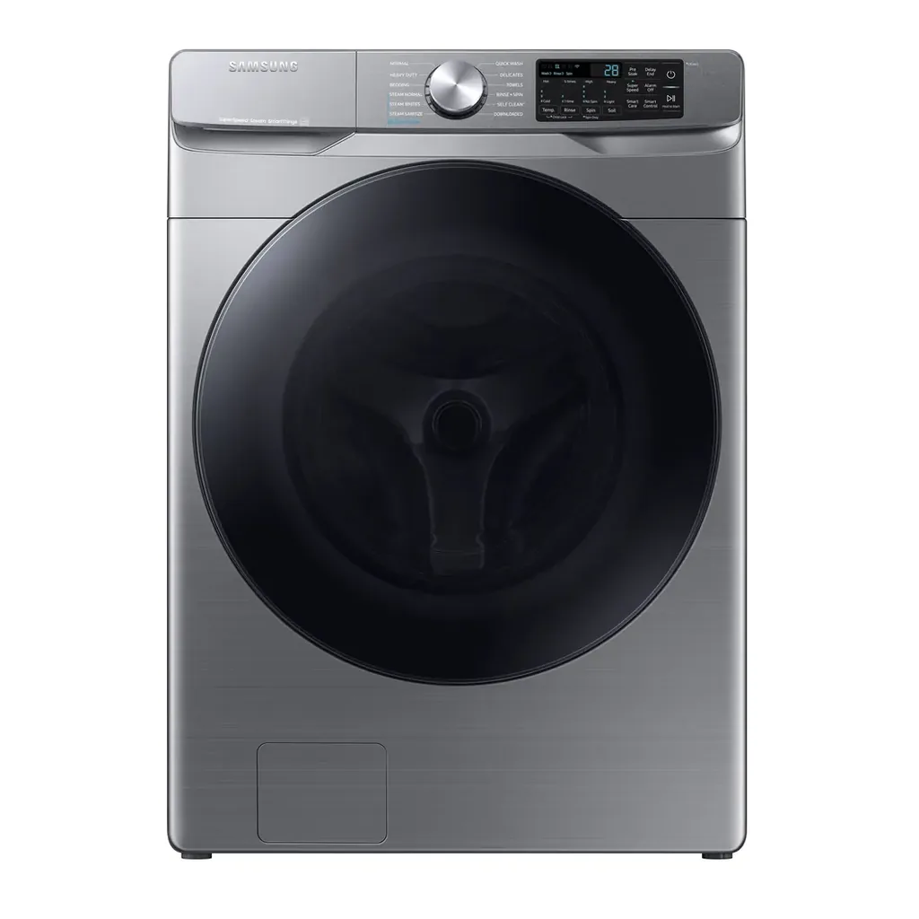 EditionSANI_Samsung_6491510_Washer Samsung - 4.5 Cu. Ft. High-Efficiency Stackable Smart Front Load Washer with Steam and Super Speed Wash - Platinum