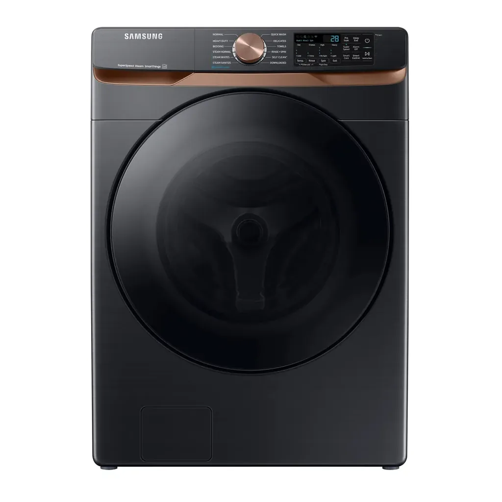 EditionSANI_Samsung_6507594_Washer Samsung - 5.0 Cu. Ft. High-Efficiency Stackable Smart Front Load Washer with Steam and Super Speed Wash - Brushed Black