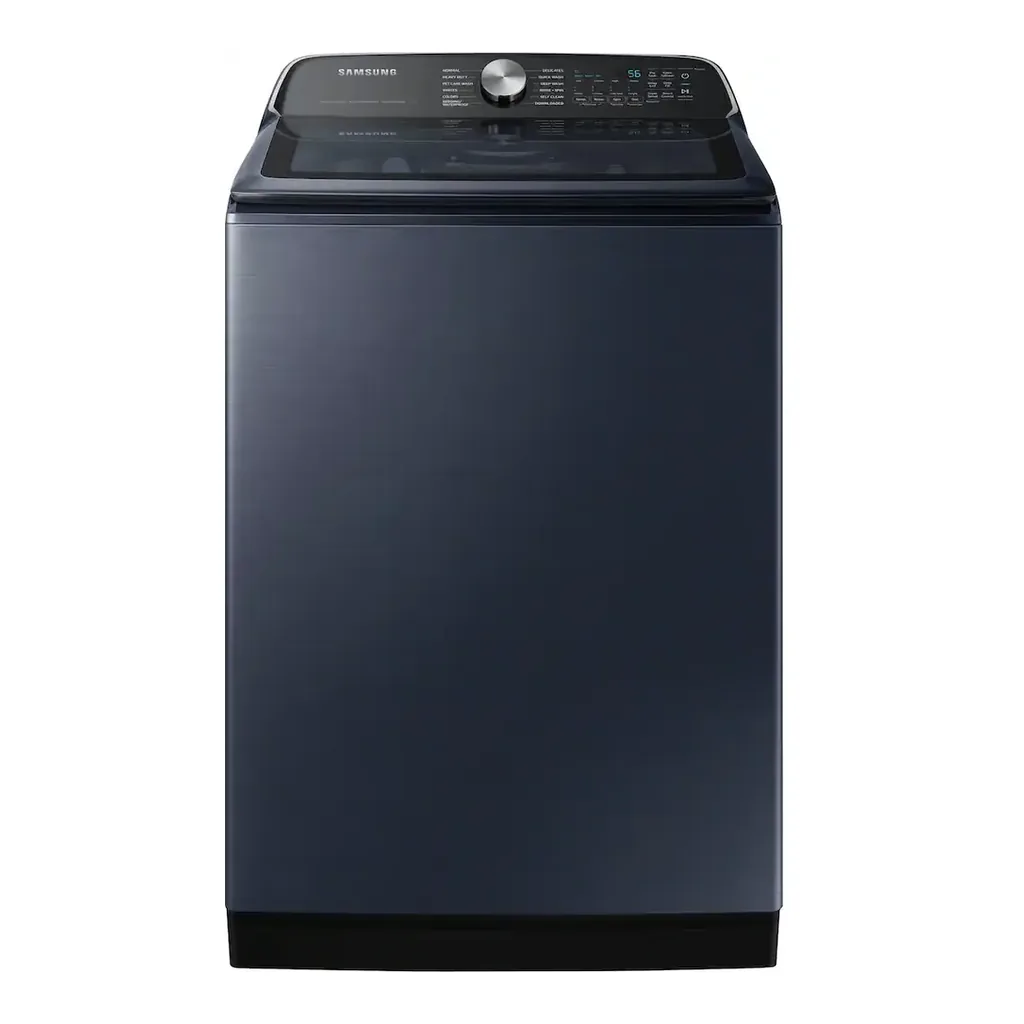 EditionSANI_WA54CG7150ADA4_01 Samsung - 5.4 Cu. Ft. High-Efficiency Smart Top Load Washer with Pet Care Solution - Brushed Navy