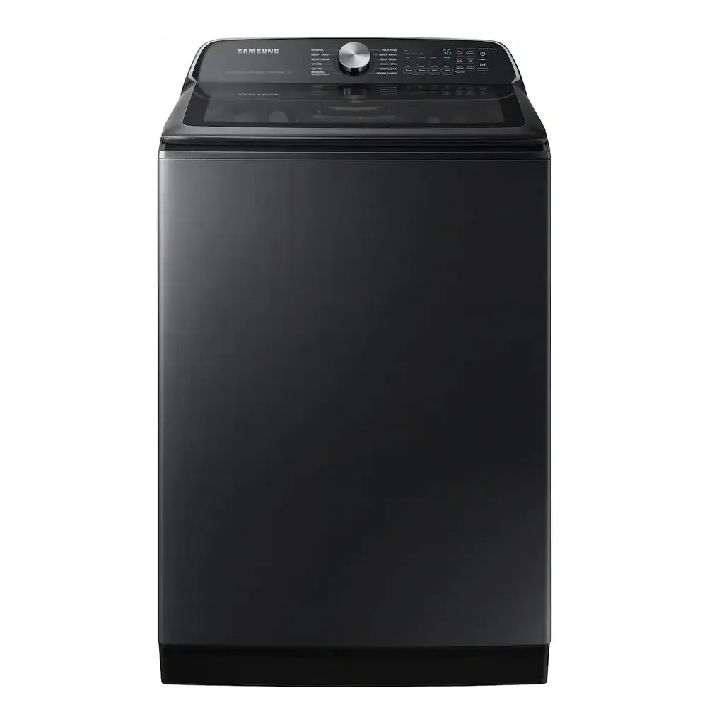 EditionSANI_WA55CG7100AVUS_01 Samsung - 5.5 Cu. Ft. High-Efficiency Smart Top Load Washer with Super Speed Wash - Brushed Black