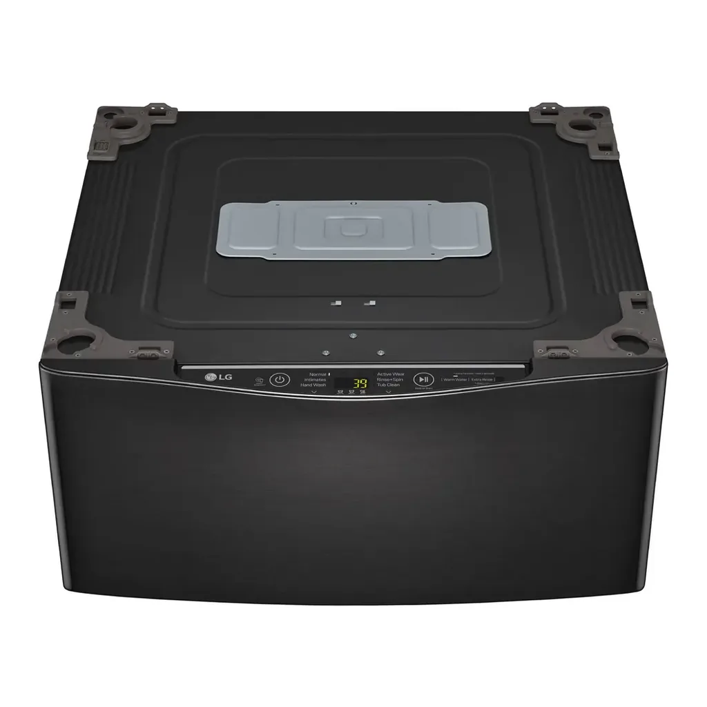 EditionSANI_WD200CB_Washer LG - SideKick 1.0 Cu. Ft. High-Efficiency Pedestal Washer with 3-Motion Technology - Black Steel