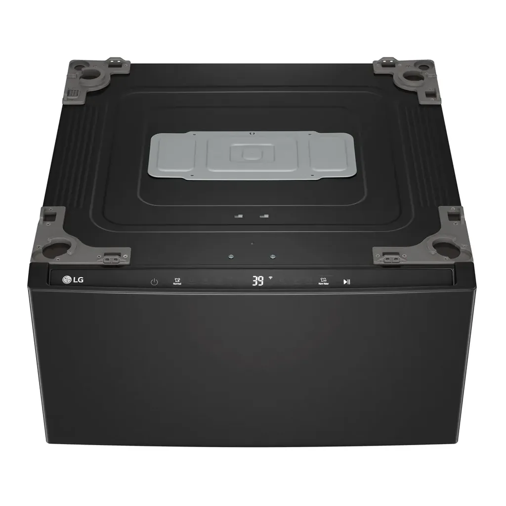 EditionSANI_WD300CB_Washer LG - SideKick 1.0 Cu. Ft. High-Efficiency Smart Pedestal Washer - Black Steel
