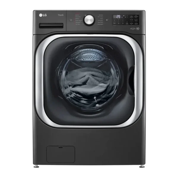 EditionSANI_WM8900HBA_Washer LG - 5.2 Cu. Ft. High-Efficiency Stackable Smart Front Load Washer with Steam and TurboWash - Black Steel