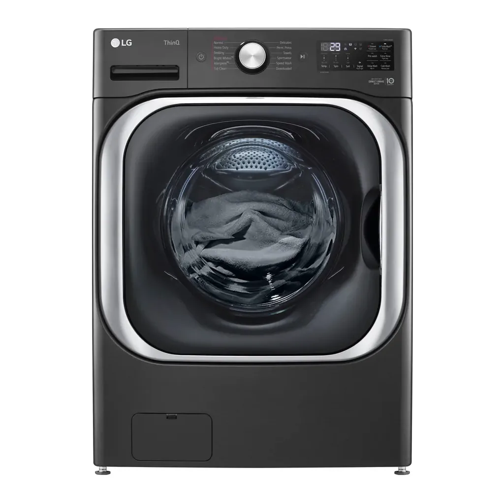 EditionSANI_WM8900HBA_Washer LG - 5.2 Cu. Ft. High-Efficiency Stackable Smart Front Load Washer with Steam and TurboWash - Black Steel