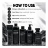 FARMASI Masculine Set – Directions for each of the five included products FARMASI Masculine Set – Directions for each of the five included products