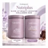 FARMASI Glow Up Collagen Duo – Unflavored and Chocolate – packaging detail FARMASI Nutriplus Glow Up Collagen Duo, unflavored 250 g and chocolate 210 g, packaging detail