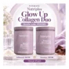 FARMASI Glow Up Collagen Duo – Unflavored and Chocolate – product code FARMASI Nutriplus Glow Up Collagen Duo, unflavored 250 g and chocolate 210 g, product code