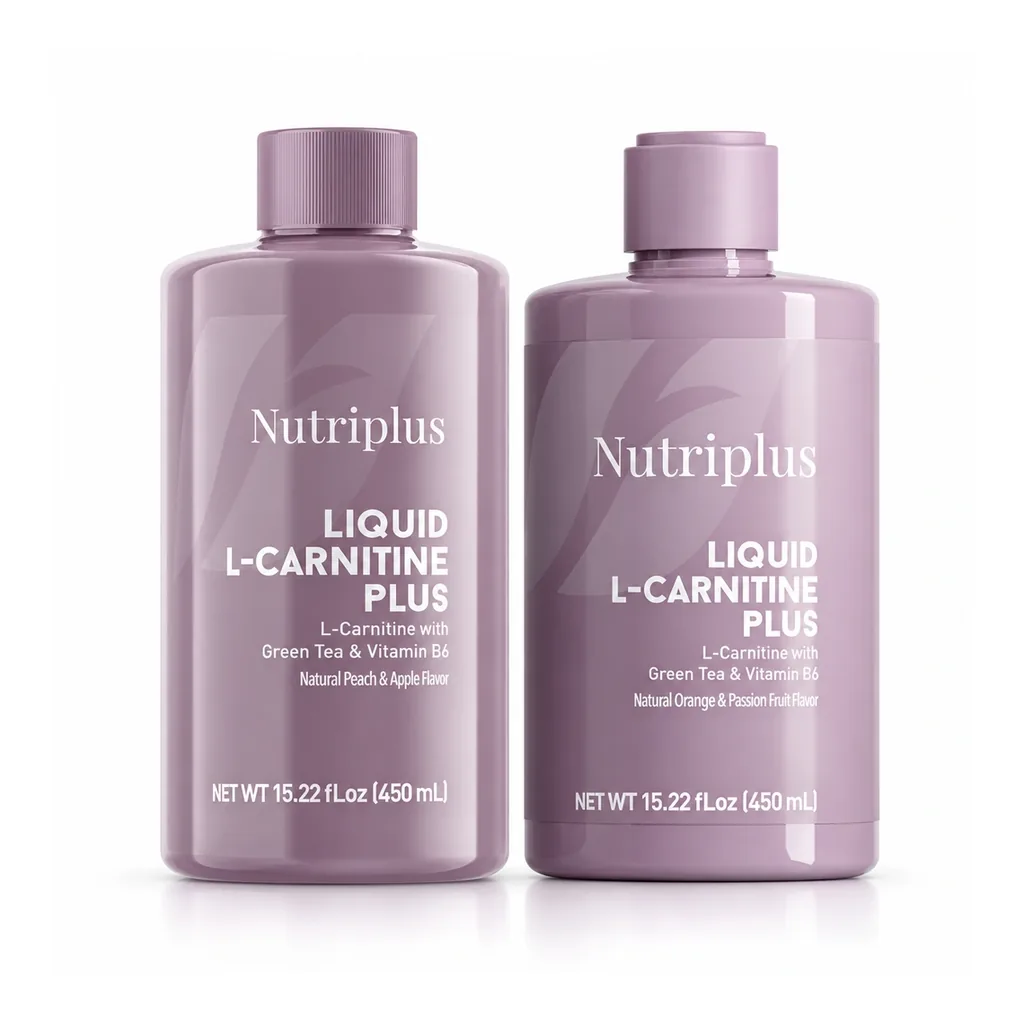 FARMASI Nutriplus L-Carnitine Duo – Packaging detail Nutriplus L-Carnitine Apple & Peach and Orange & Passion Fruit, packaging detail