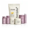FARMASI Strong Body PK93265 - Front packaging details Strong Body seven-product fixed selection with Whey Lemon Pound Cake, Pre-Workout Tropical Mix and Electrolytes Raspberry — Front packaging details.