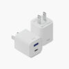 YRC4941_2.jpg Wall Charger NCO PowerPlug Mini 35W USB-to + USB-C - White