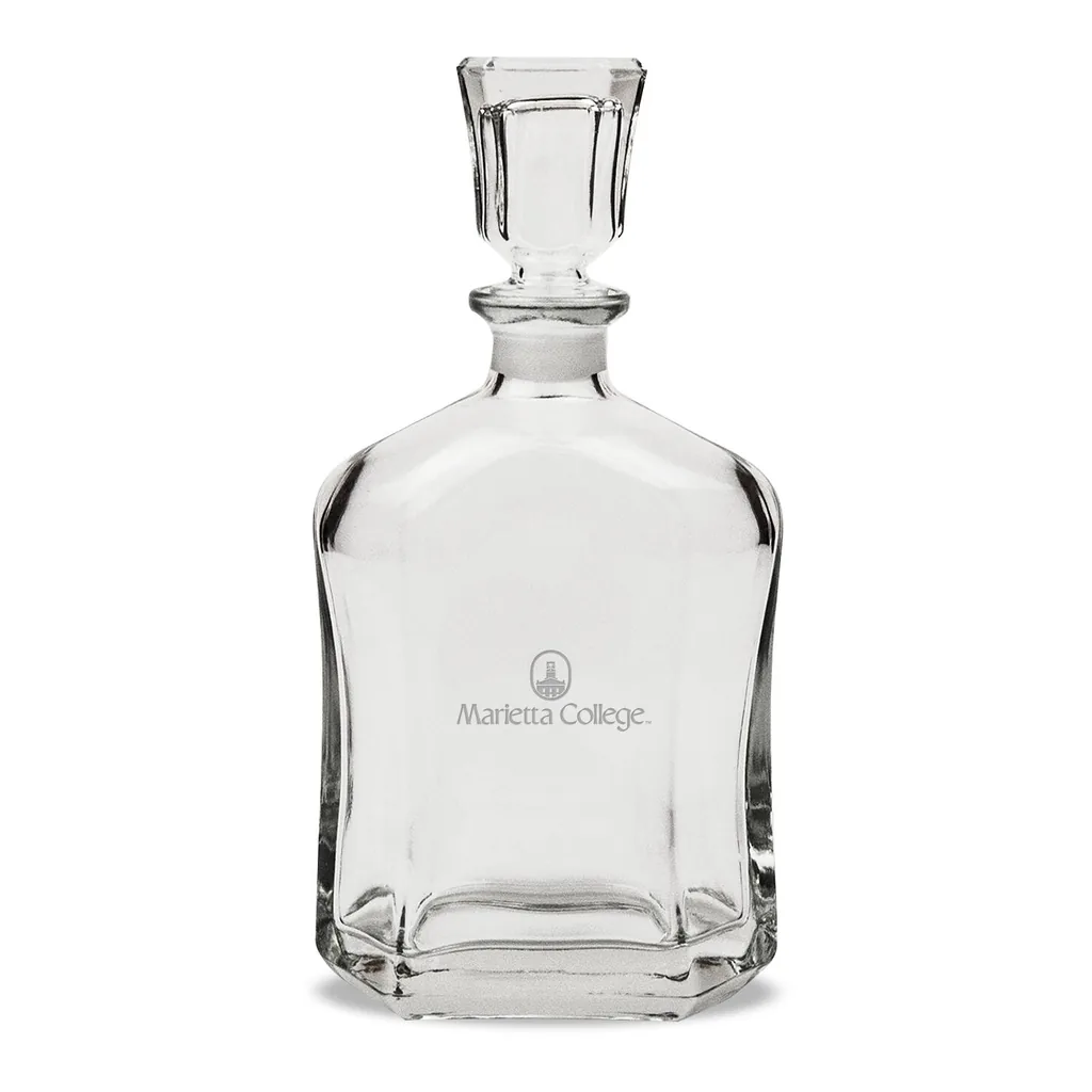 a01feb29-d7f0-41a9-8ffc-47581ff4e631.jpg Jardine - Marietta College Pioneers Team Logo 23.75oz. Crystal Whiskey Decanter - Multicolor