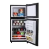 a14f8040-2c2c-4269-a916-ff1bcd1487d9.jpg Loheer - 2.8 Cu. Ft. 2-Door Mini Fridge with True Top Freezer, Freestanding Compact Refrigerator with LED Light - Black