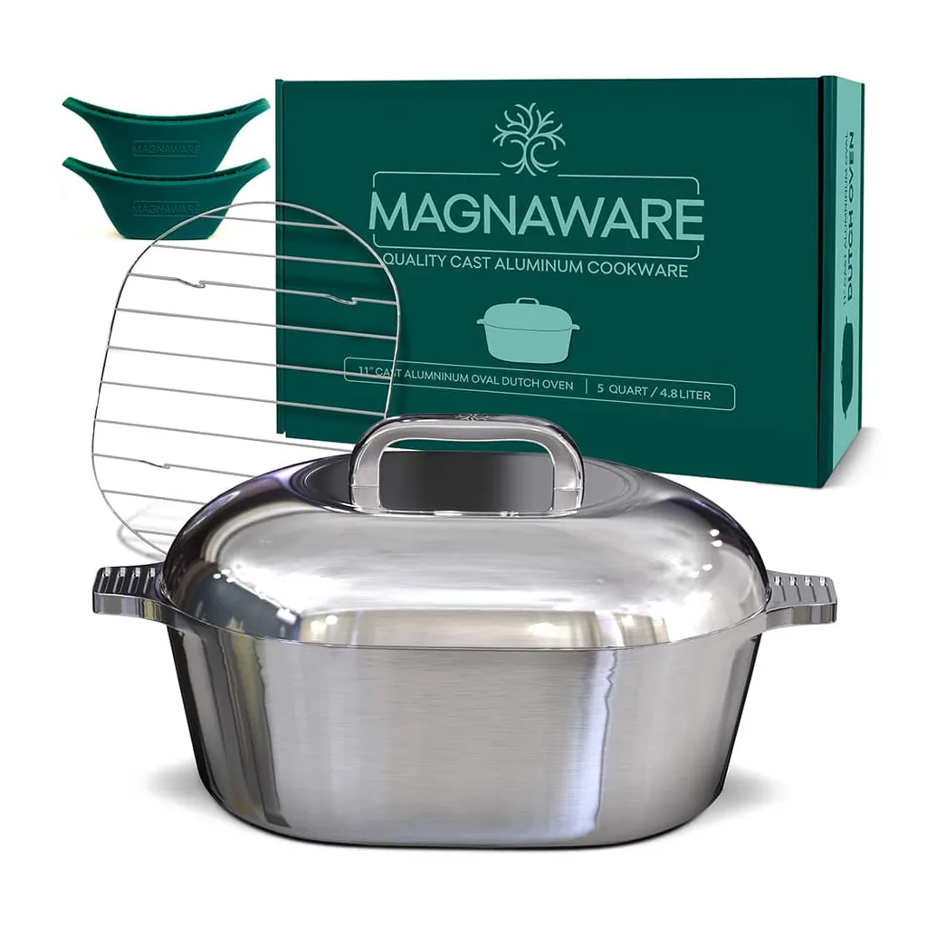a28d542d-5222-49d8-9573-ee3207a35b65.jpg Magnaware - Oval Dutch Oven with Lid - 5 Quart (11 Inch) - Aluminum