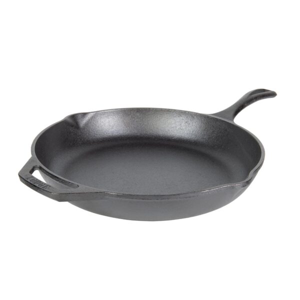 a2caa317-81d5-4bfb-a063-5826f564dfcf.jpg Lodge - 12" Cast Iron Skillet - Chef Collection - Perfect Sear - Ergonomic Handles - Superior Heat Retention - Cookware - Black