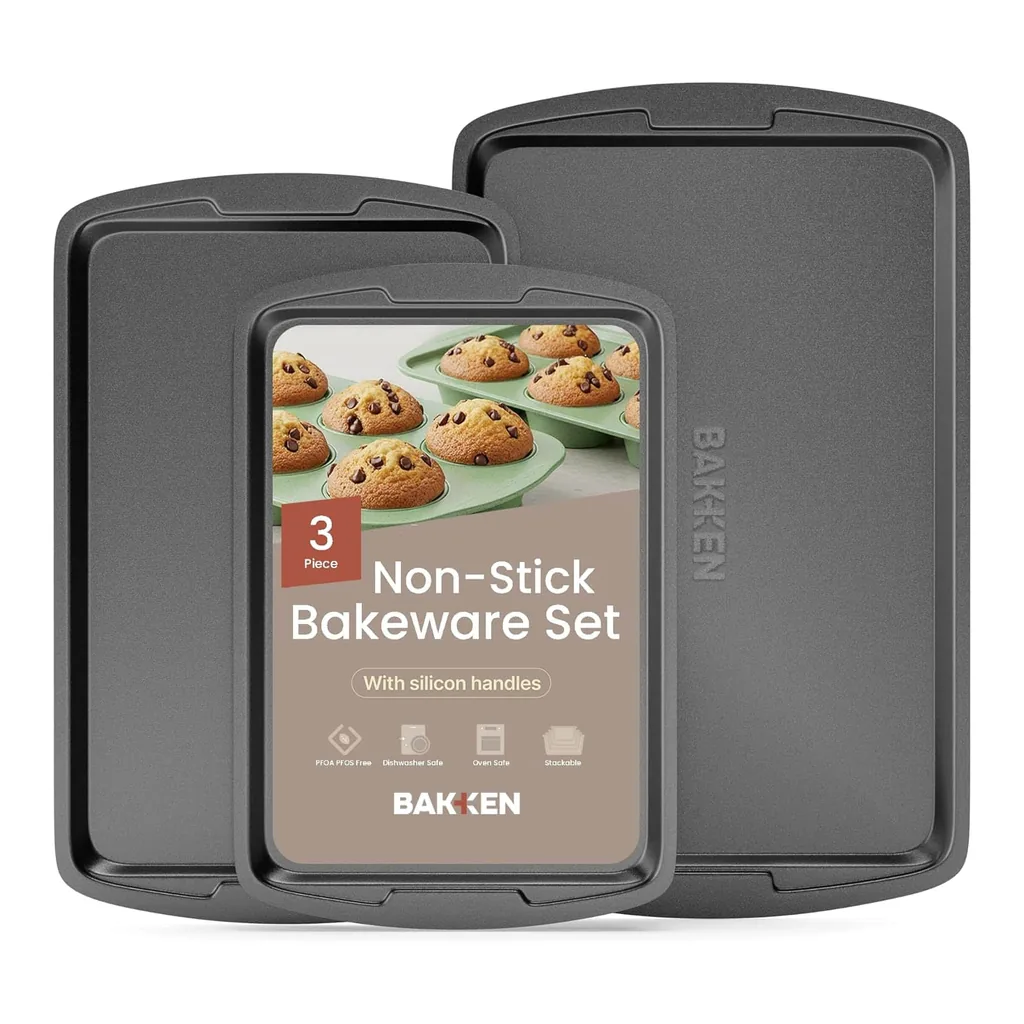 a5b28211-43ea-40d8-90ef-5cadaac4e54d.jpg Bakken- Swiss - Bakken Swiss 3-Piece Cookie Sheet Set – Nonstick, Stackable, Ceramic Coating, Dishwasher Safe - Gray