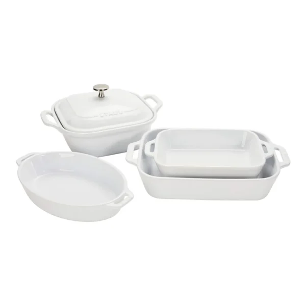 a6298598-5c3c-4f4f-ade7-cdc8ccac913a.jpg Staub - Ceramic Stoneware 5-pc Mixed Baking Dish Set – - White