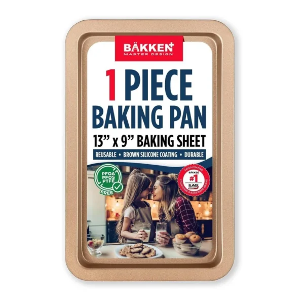 a6e1b1c0-6f9e-4281-9866-23afc06d9a25.jpg Bakken- Swiss - BAKKEN Cookie Sheet – 13.18x8.66" Nonstick Carbon Steel Baking Pan, PTFE/PFOA Free, Oven Safe 450°F - Brown